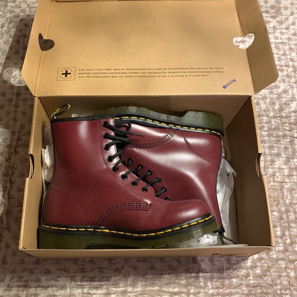 Dr. Martens Cherry Red Boots. Brand new.